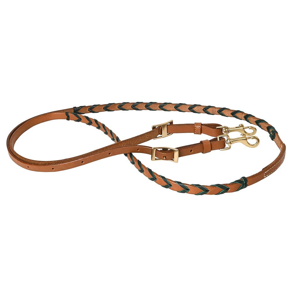 8 Feet Western Horse Leather Laced Barrel Roper Reins