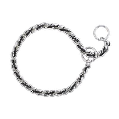 GRAY/BLACK 26'' Laced Chain Slip Collar, 3.9mm