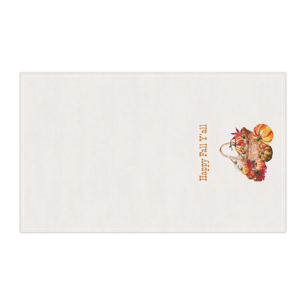 "Happy Fall Y'all!" Autumn Kitchen Tea Towels, Cozy Fall Home Decor, Thanksgiving Gift, Welcome to Fall Y'all, Farmhouse Style Kitchen Linen