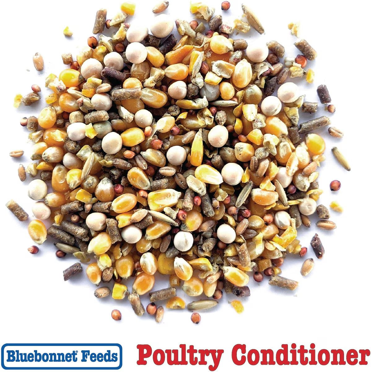Bluebonnet Feeds Poultry Red Bag Conditioner 16% Protein Premium Formula Grain Bird Food, 50-lb bag