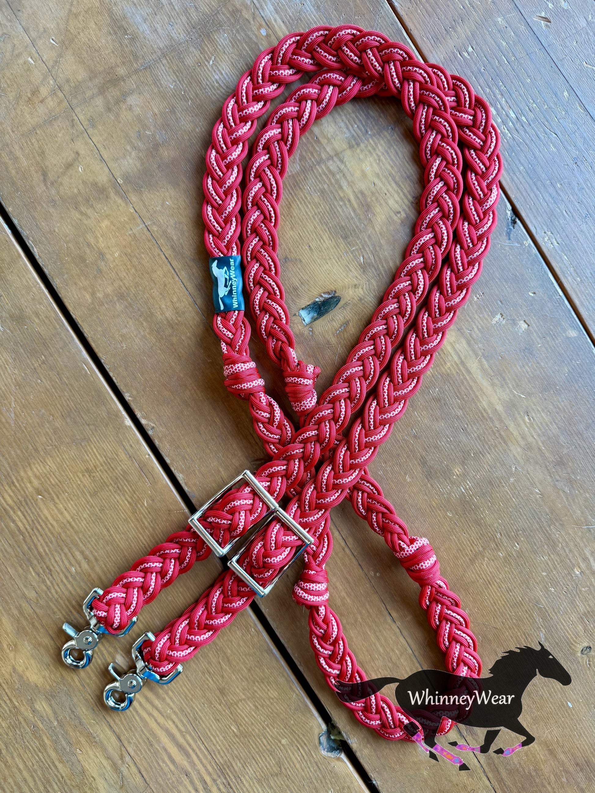 8ft Ruby Braided Reins