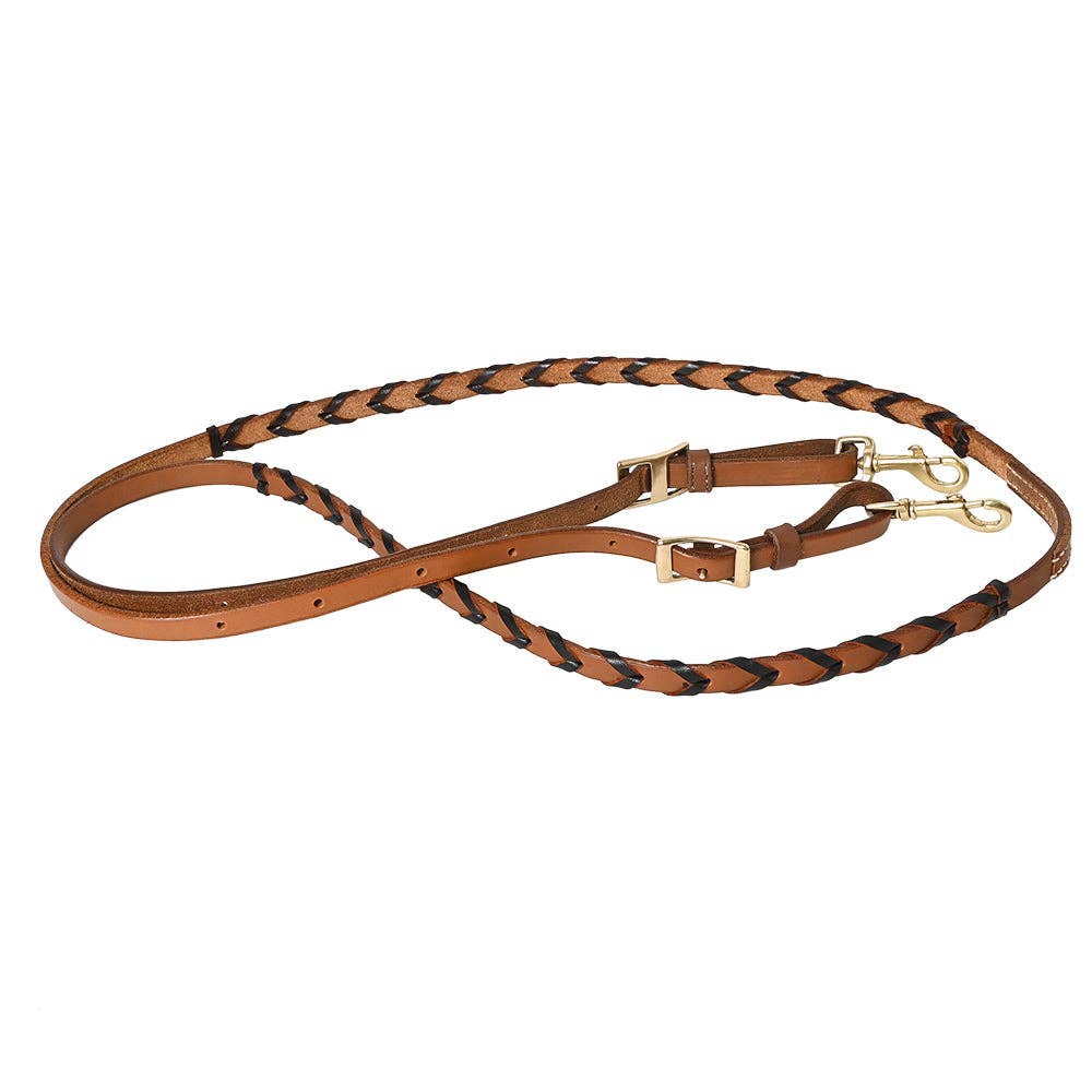 8 Feet Western Horse Leather Laced Barrel Roper Reins