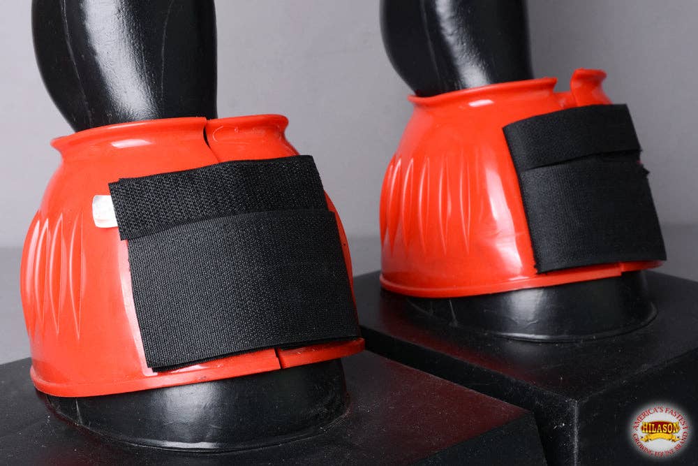PVC Ribbed Double Hook and Loop Bell Boots