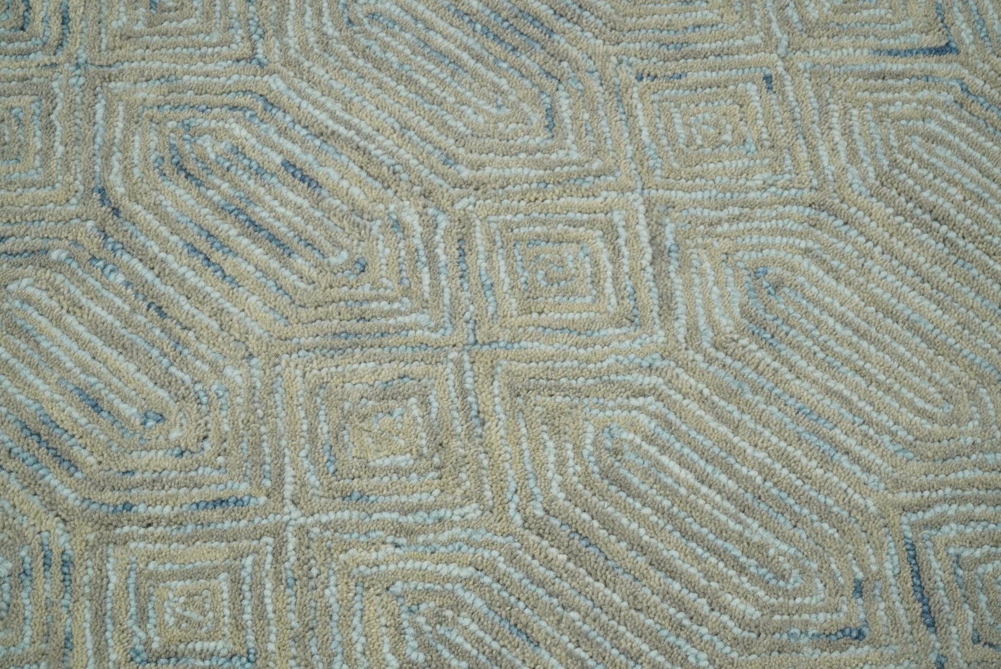 Beige Modern Style Hand Tufted Wool Area Rug