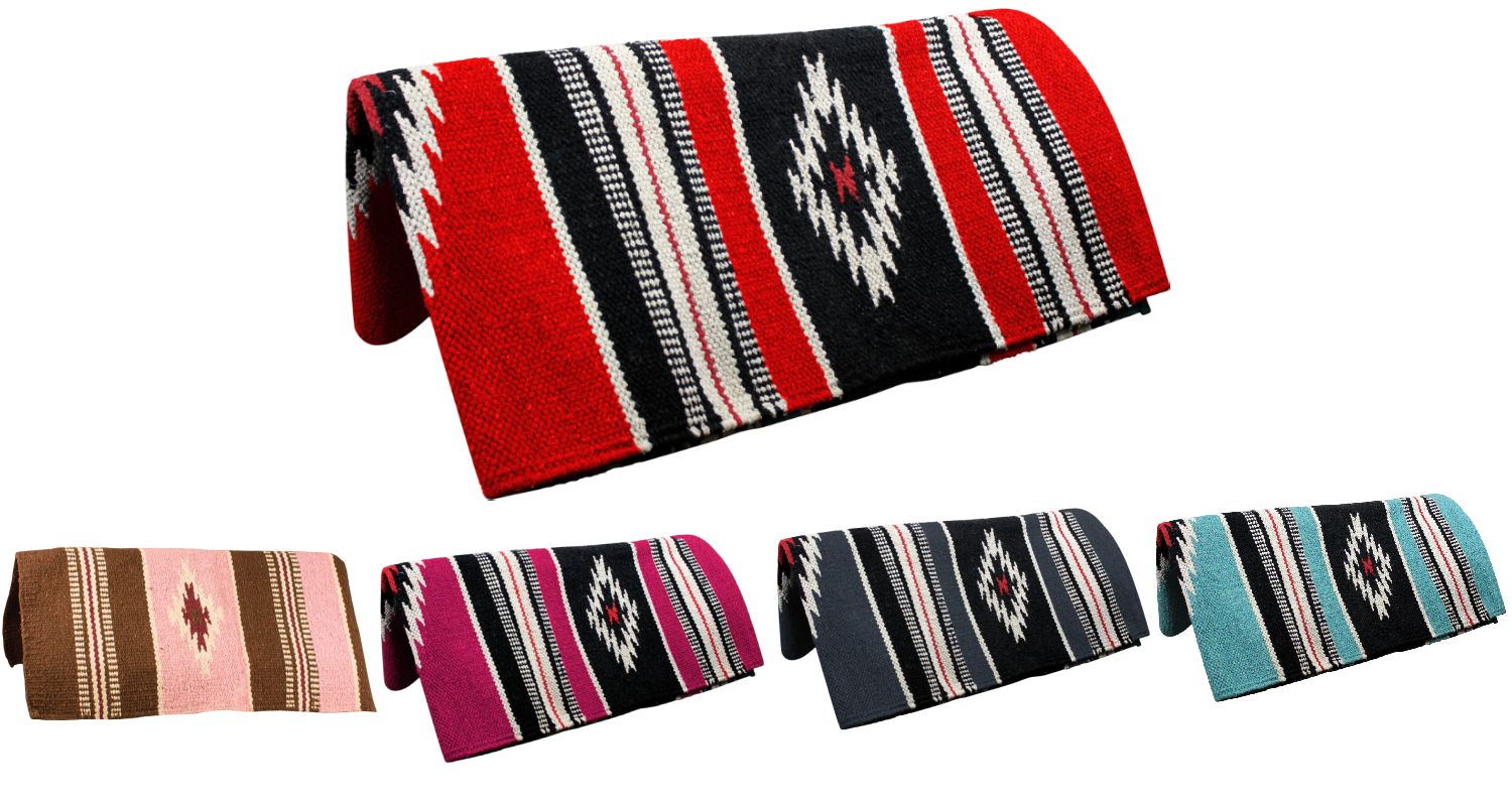 Handwoven Navajo-Inspired Acrylic Western Horse Saddle Blanket – 32" x 64", Southwest Aztec Design, Decorative, Great for Riding, Display, or Home Decor