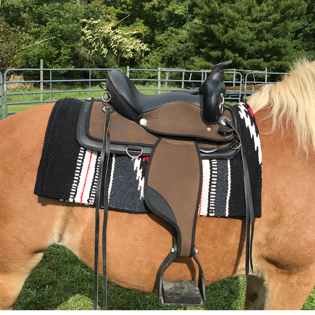 Handwoven Navajo-Inspired Acrylic Western Horse Saddle Blanket – 32" x 64", Southwest Aztec Design, Decorative, Great for Riding, Display, or Home Decor