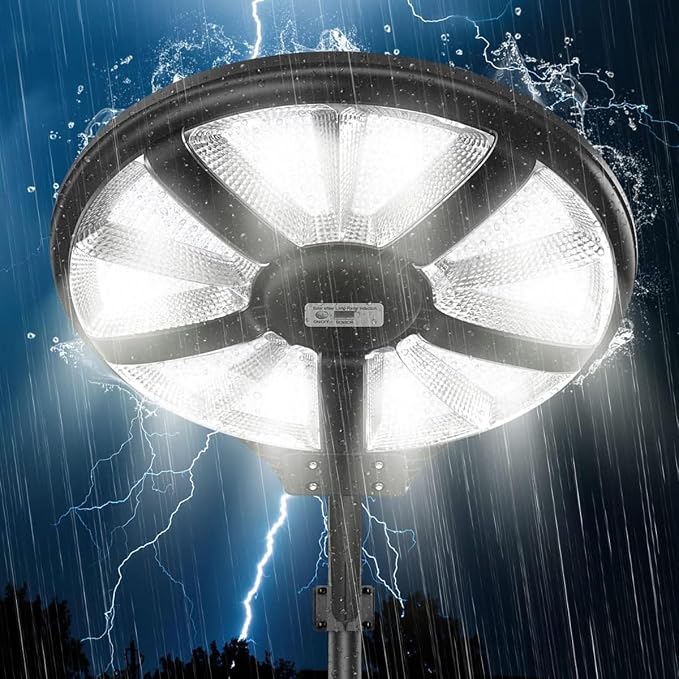 6000W Solar Street Light Outdoor – 200,000 Lumens, Radar & Motion Sensor, Remote, 360° Wide Angle, IP66