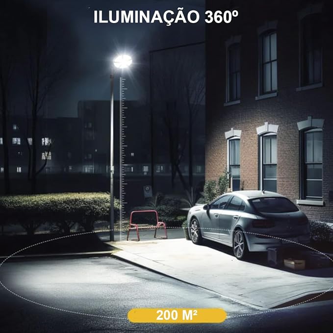 6000W Solar Street Light Outdoor – 200,000 Lumens, Radar & Motion Sensor, Remote, 360° Wide Angle, IP66