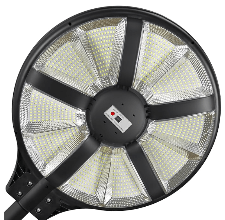 6000W Solar Street Light Outdoor Waterproof -Radar & Motion Sensing, Remote Control with 360° Wide Angle Lighting