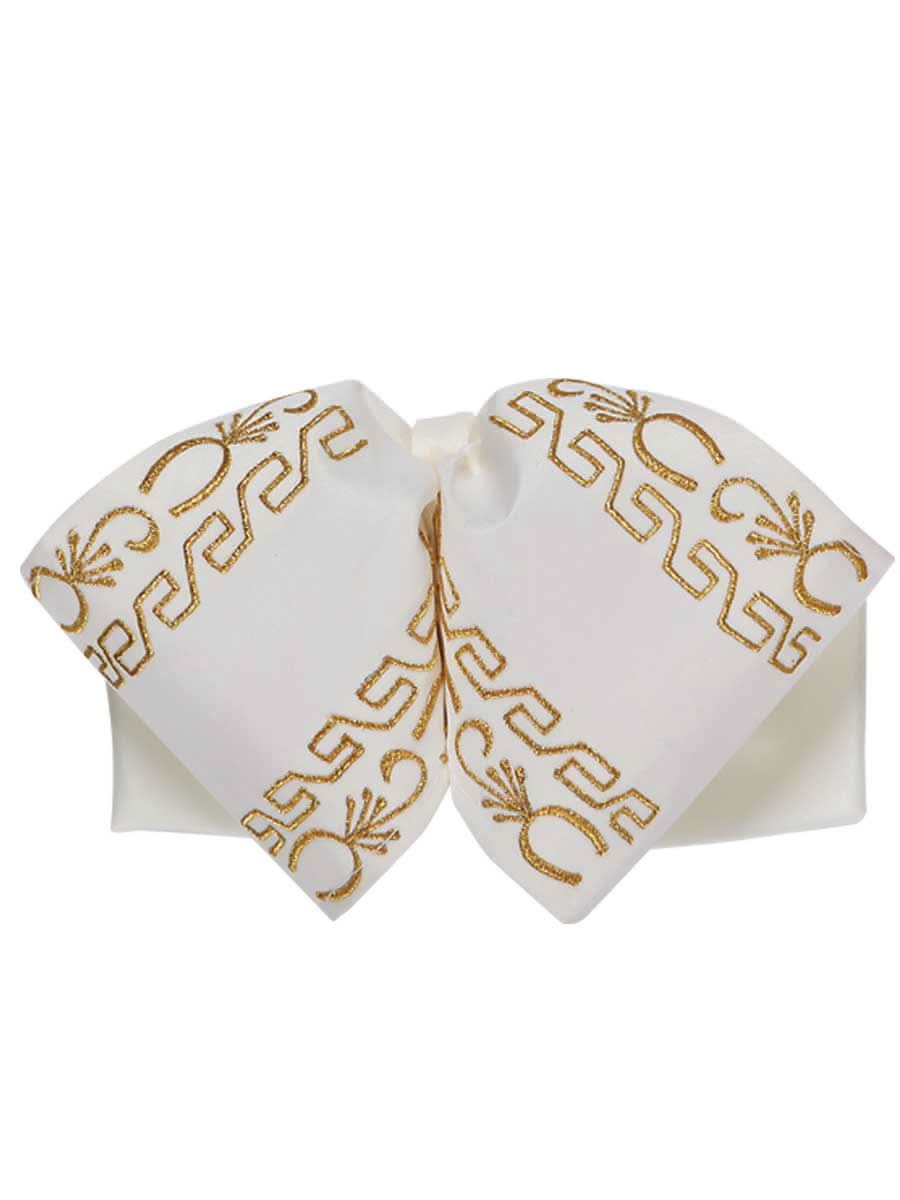 Mexican Charro Bow Tie 100% Polyester Ivory/Gold 600136