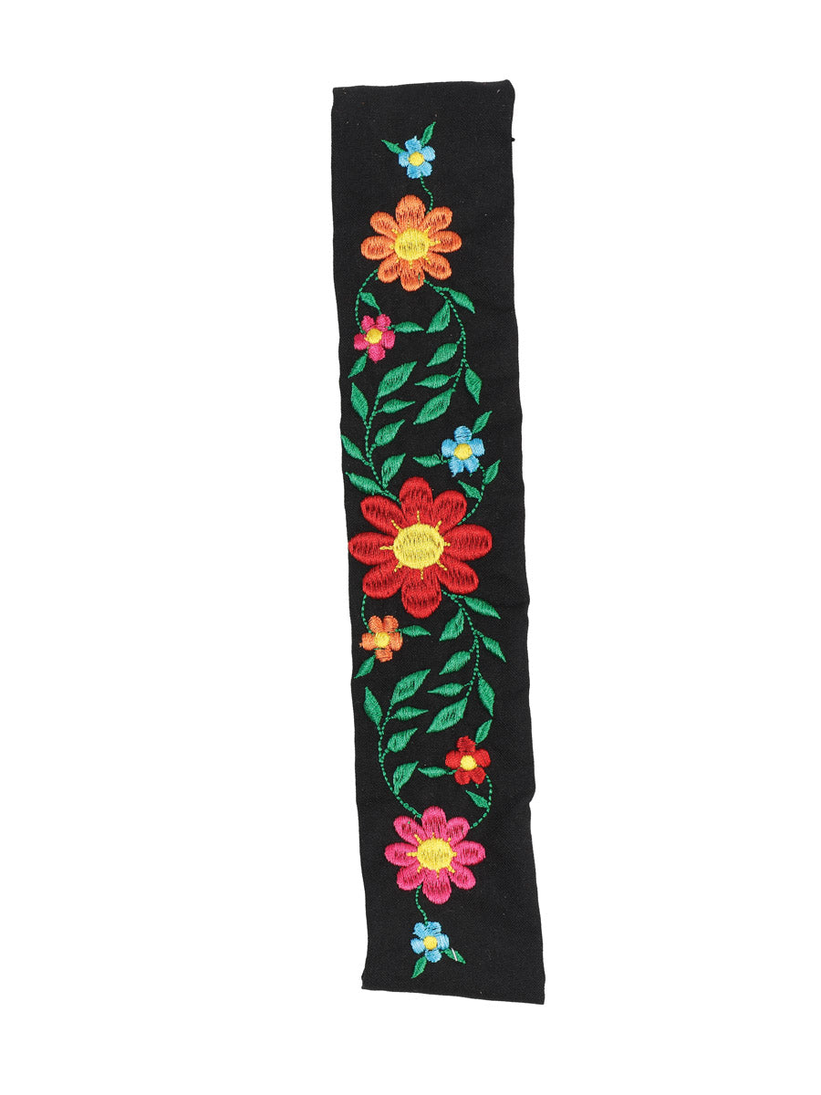 Elastic Embroidered Headband Black 602771