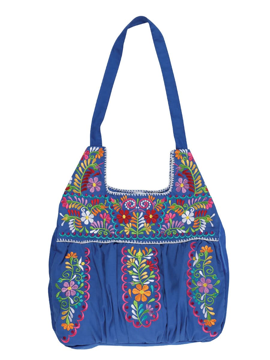 Artisanal - Embroidered Cloth Bag -  Blue 603192
