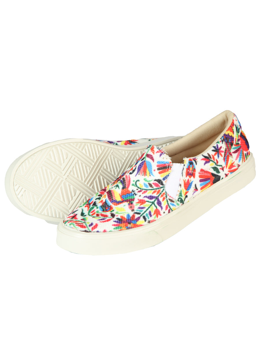 Mexican Artisanal Yute Tennis 50% Cotton, 50% Polyester White 603956