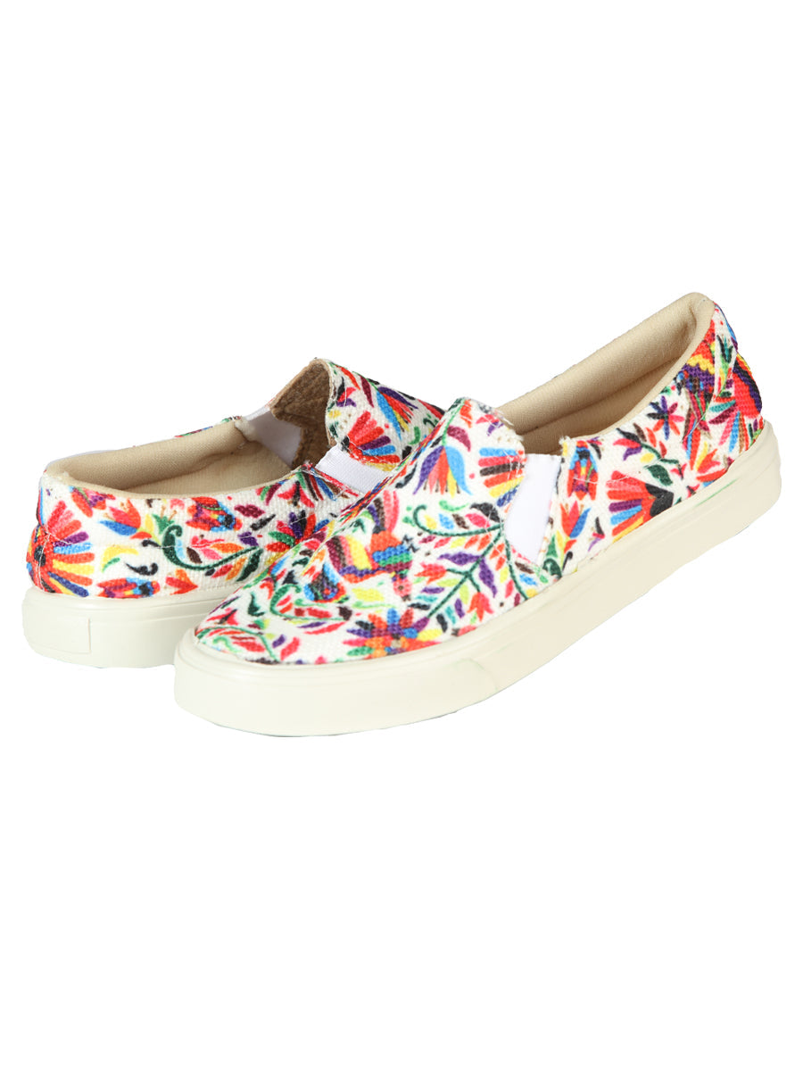 Mexican Artisanal Yute Tennis 50% Cotton, 50% Polyester White 603956