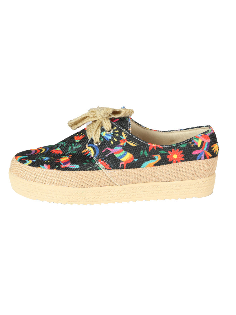 Mexican Artisanal Yute Tennis 50% Cotton, 50% Polyester Multicolor 603958