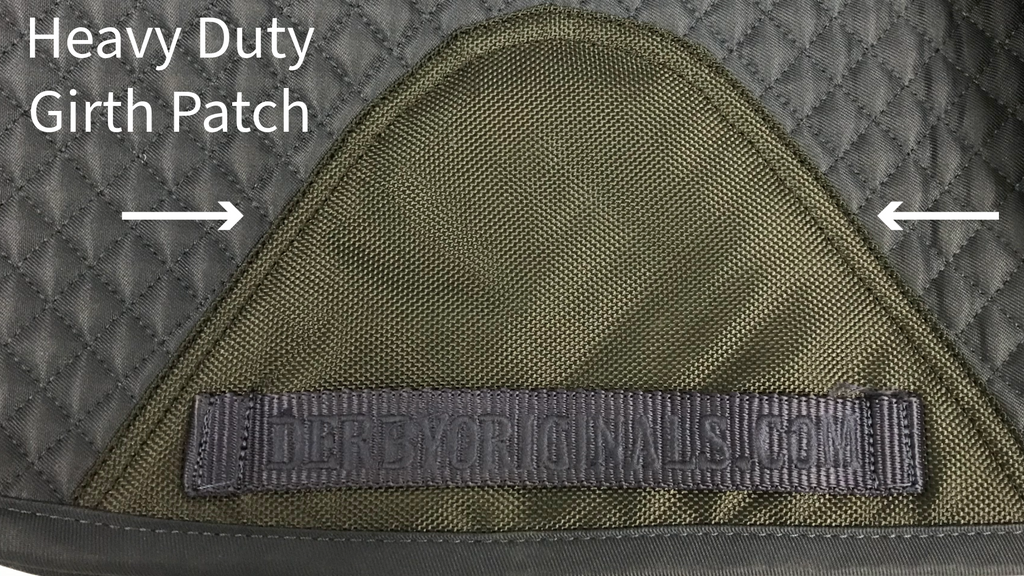 Derby Originals All Purpose English Saddle Pad with Pockets Half Fleece lined for Shock Absorbing Wither Relief Design for comfort and Trail Riding.