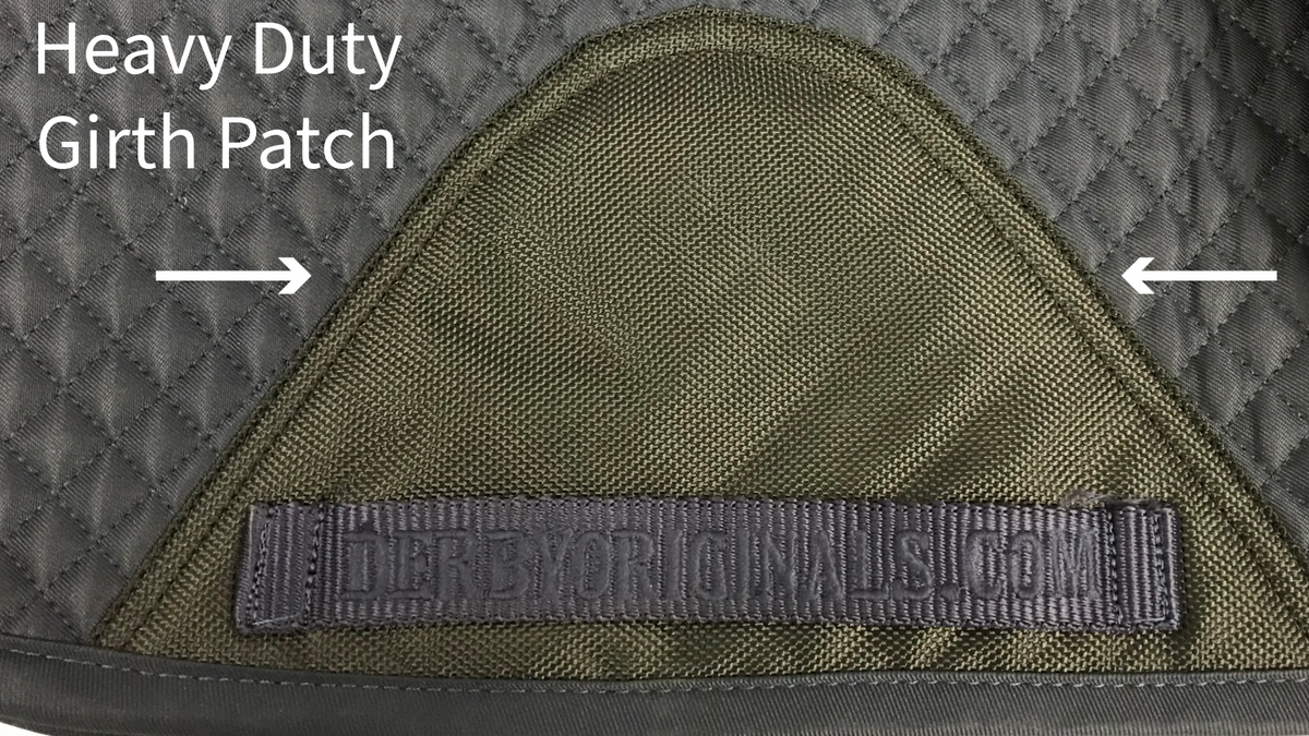 Derby Originals All Purpose English Saddle Pad with Pockets Half Fleece lined for Shock Absorbing Wither Relief Design for comfort and Trail Riding.
