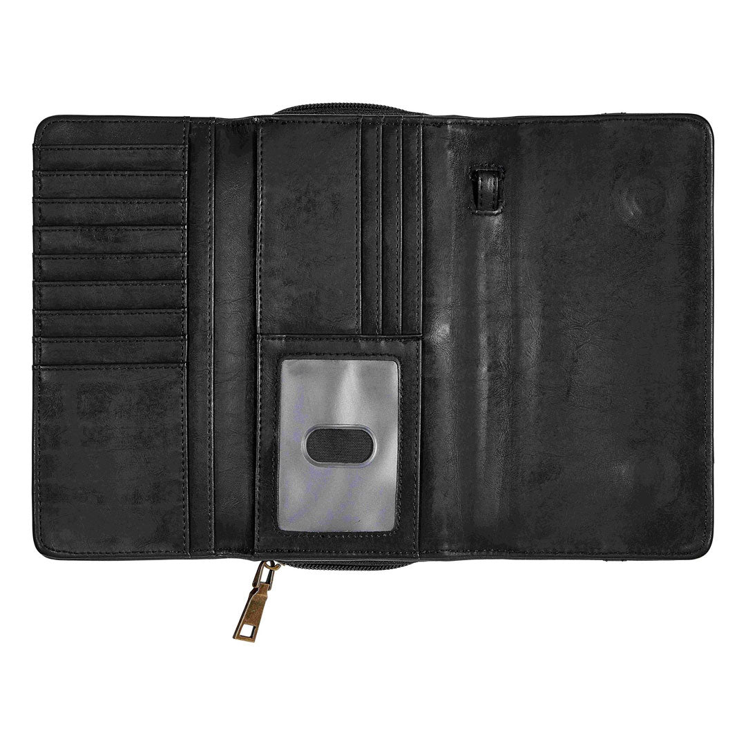 AWST Int'l Snaffle Bit Leather Cross Body Wallet