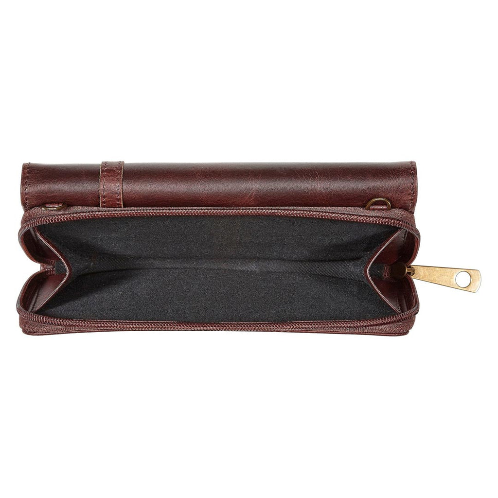 AWST Int'l Snaffle Bit Leather Cross Body Wallet