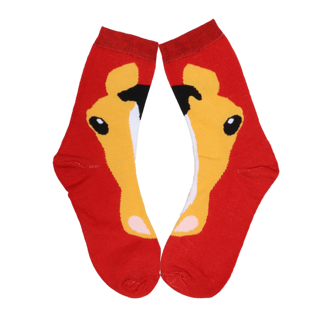 AWST Int'l Ladies Horse Face Buckskin Crew Socks