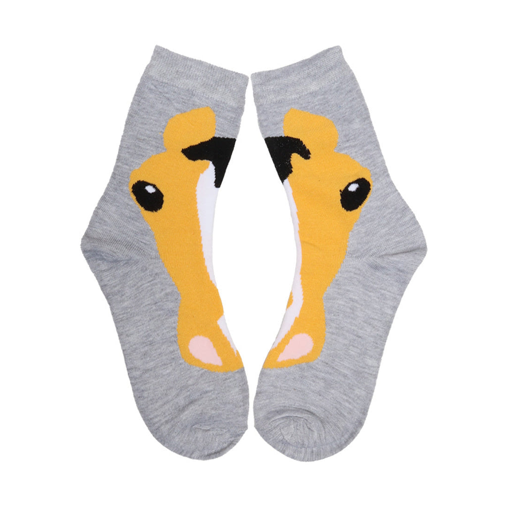 AWST Int'l Ladies Horse Face Buckskin Crew Socks