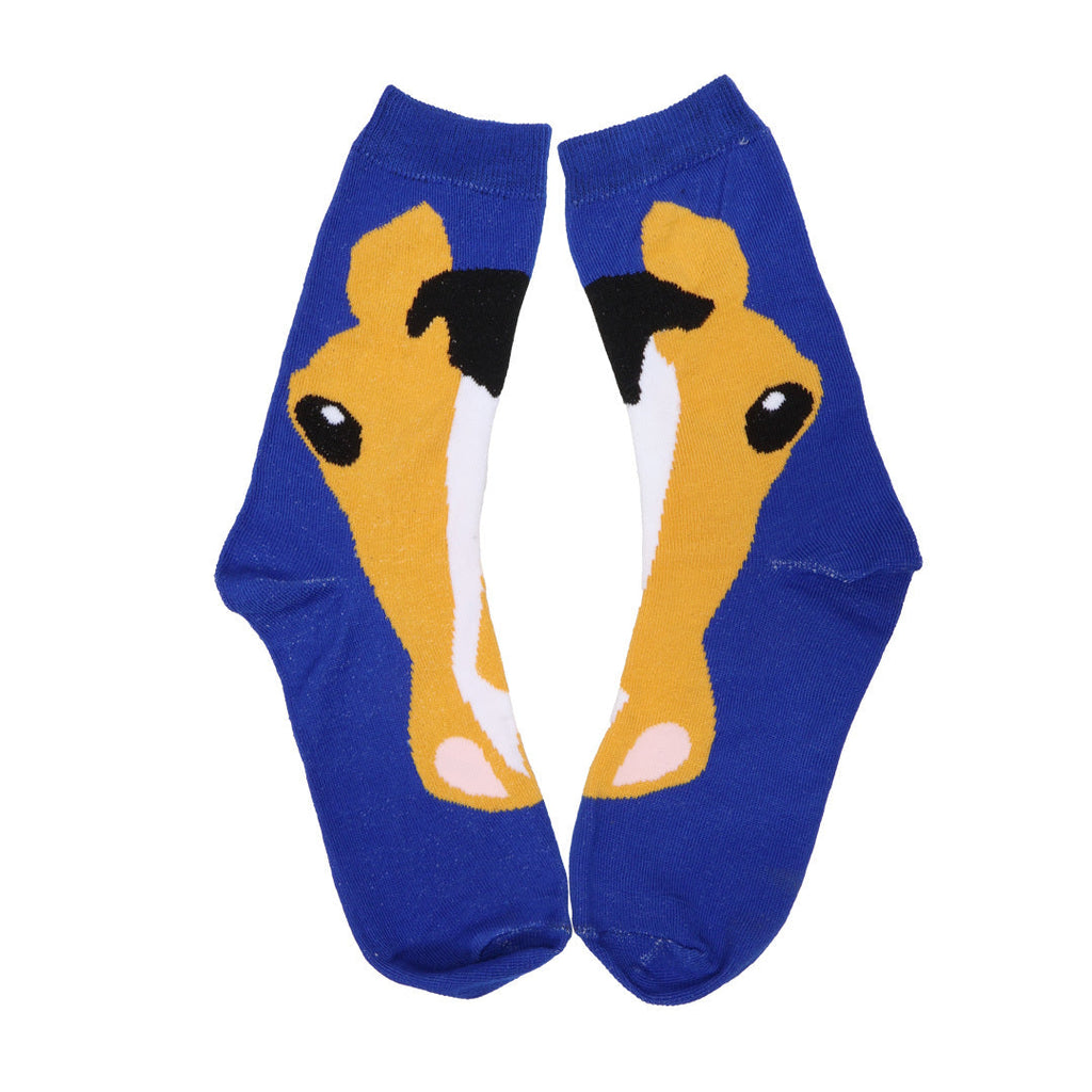AWST Int'l Ladies Horse Face Buckskin Crew Socks