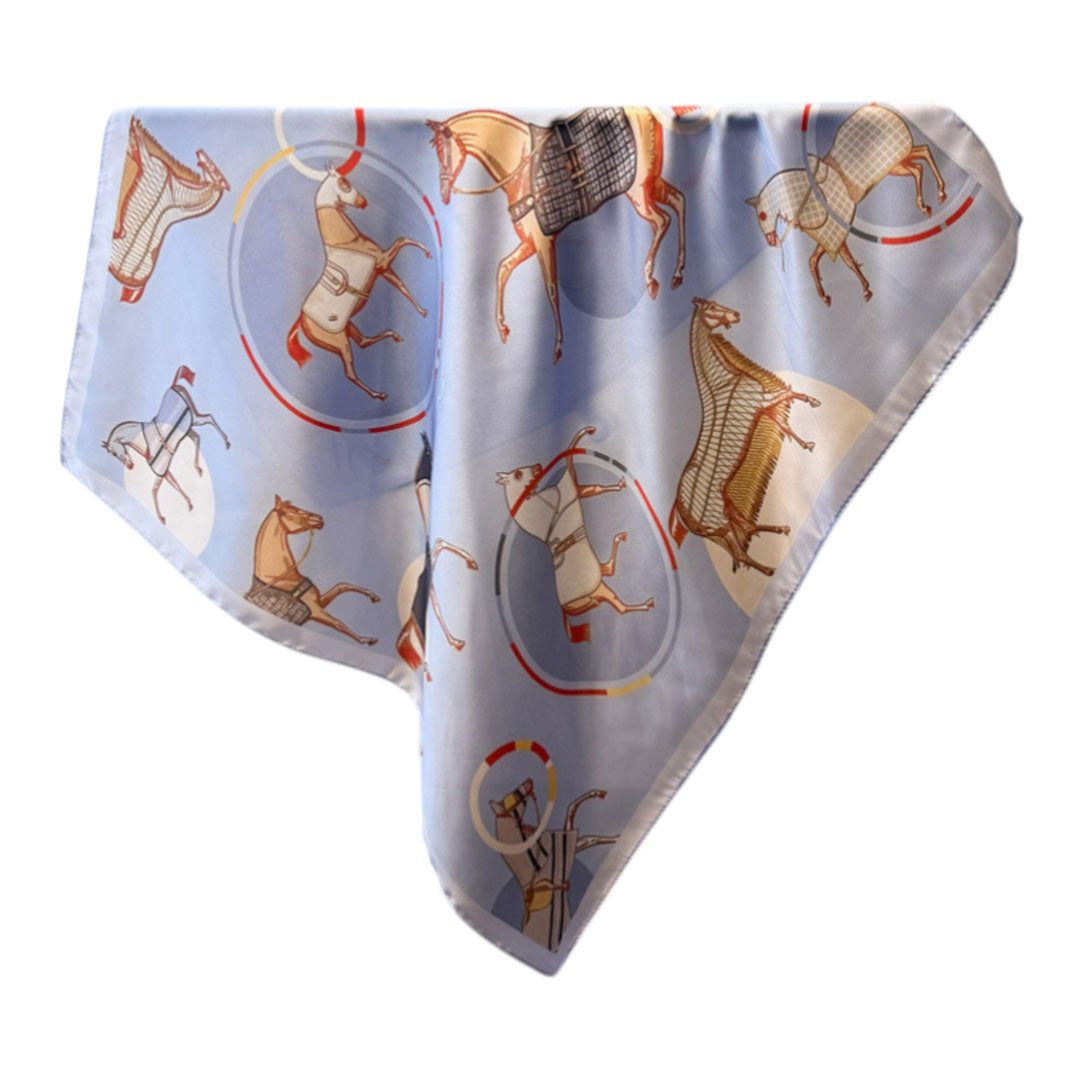 Awst Int'l Horses Circle Blanket Scarf 28" x 28"