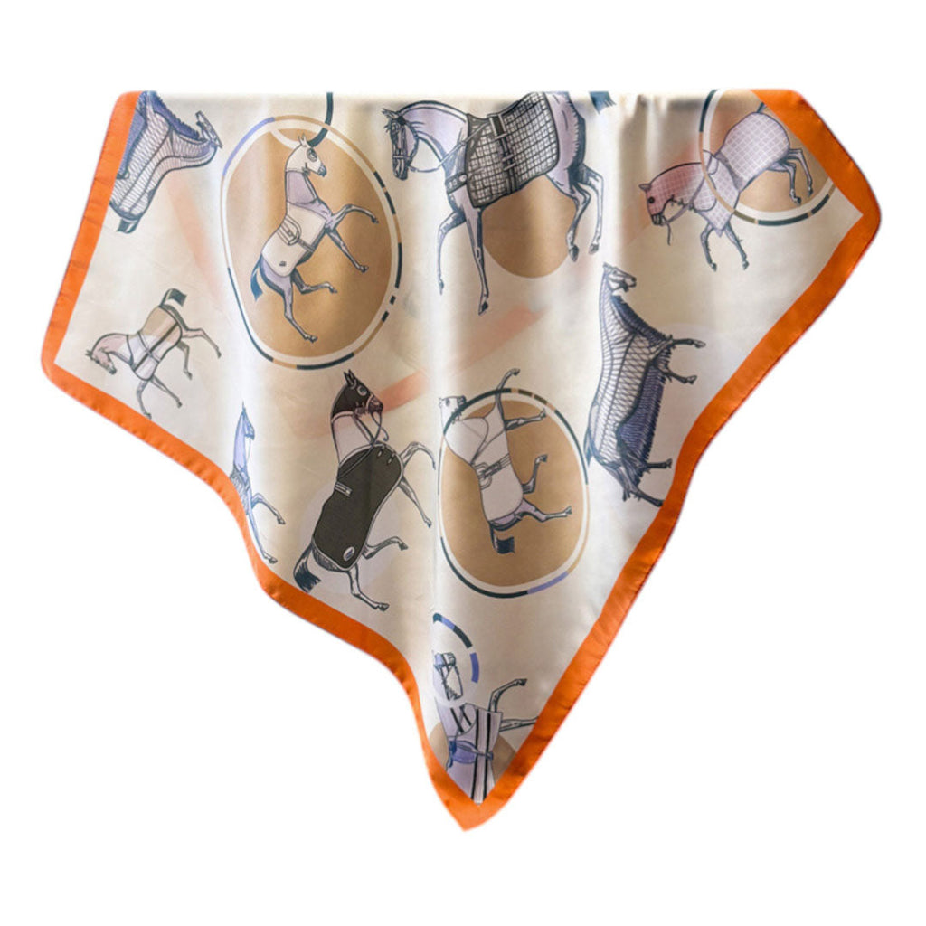 Awst Int'l Horses Circle Blanket Scarf 28" x 28"