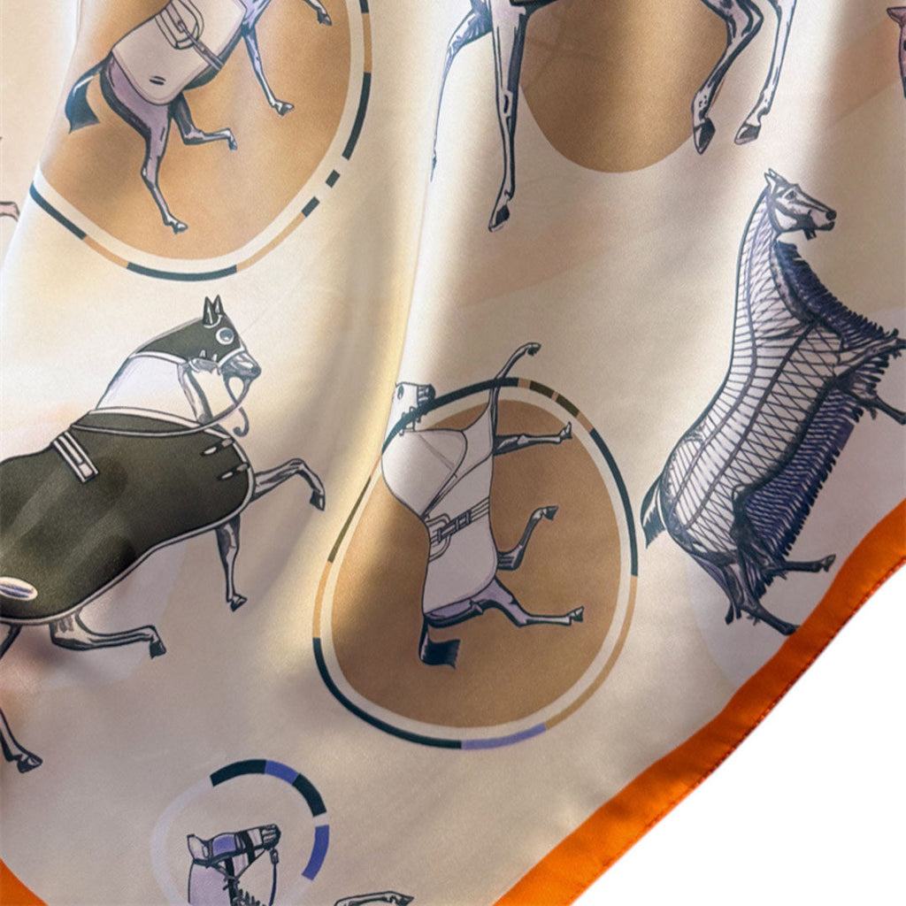Awst Int'l Horses Circle Blanket Scarf 28" x 28"