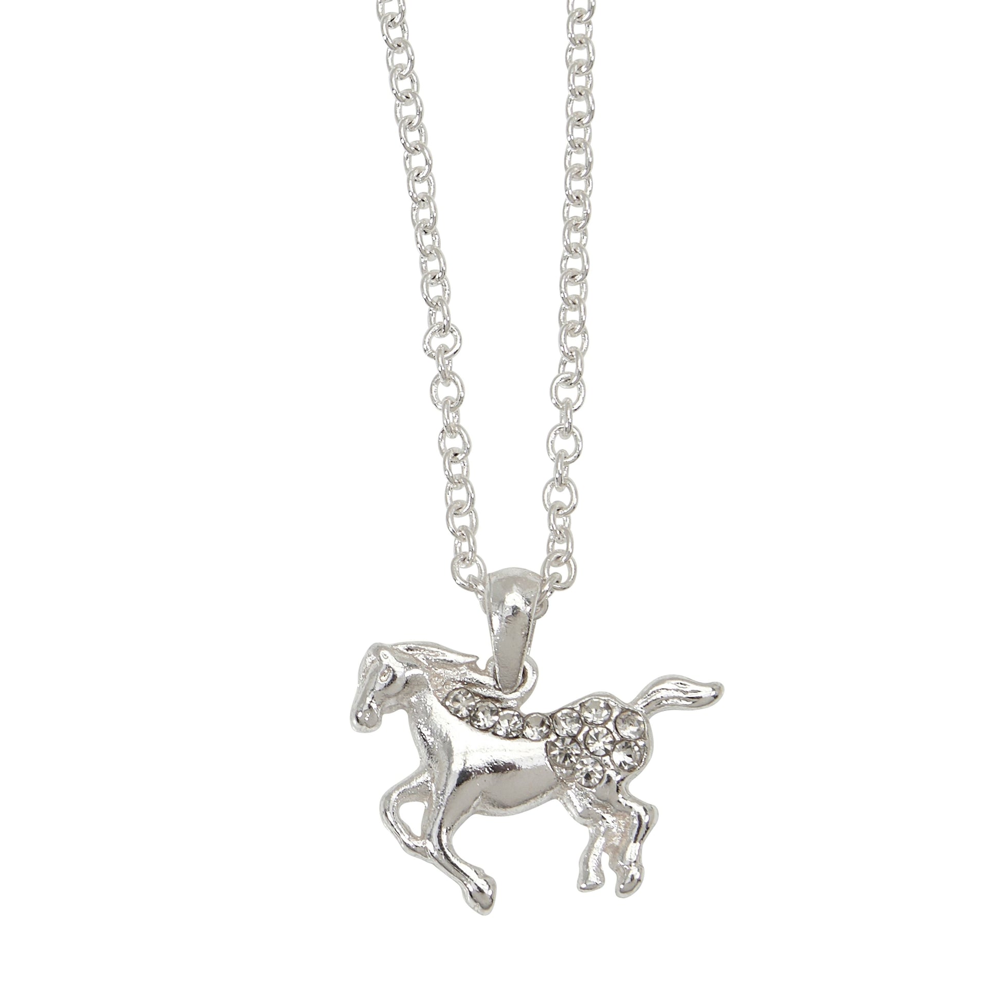 AWST Int'l Galloping Horse Necklace w/Colorful Cowboy Hat Box