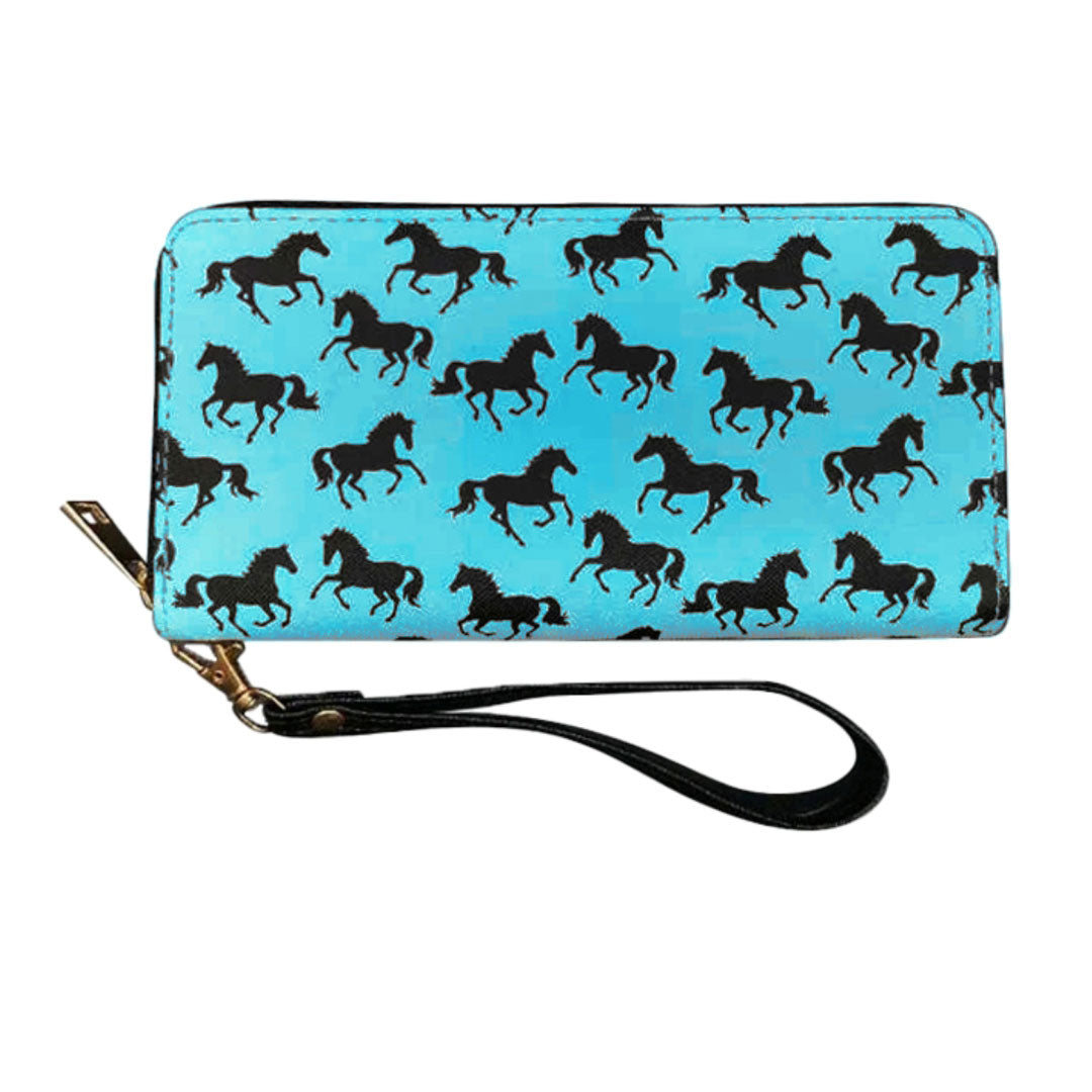 AWST Int'l Lila Wallet with Wristlet- Lila Silhouettes