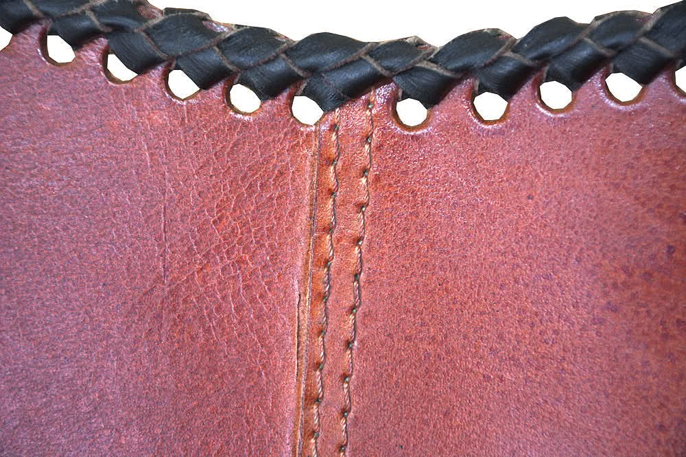 Genuine Leather Butterfly Chair Folding Lounge Modern Sling Accent Seat