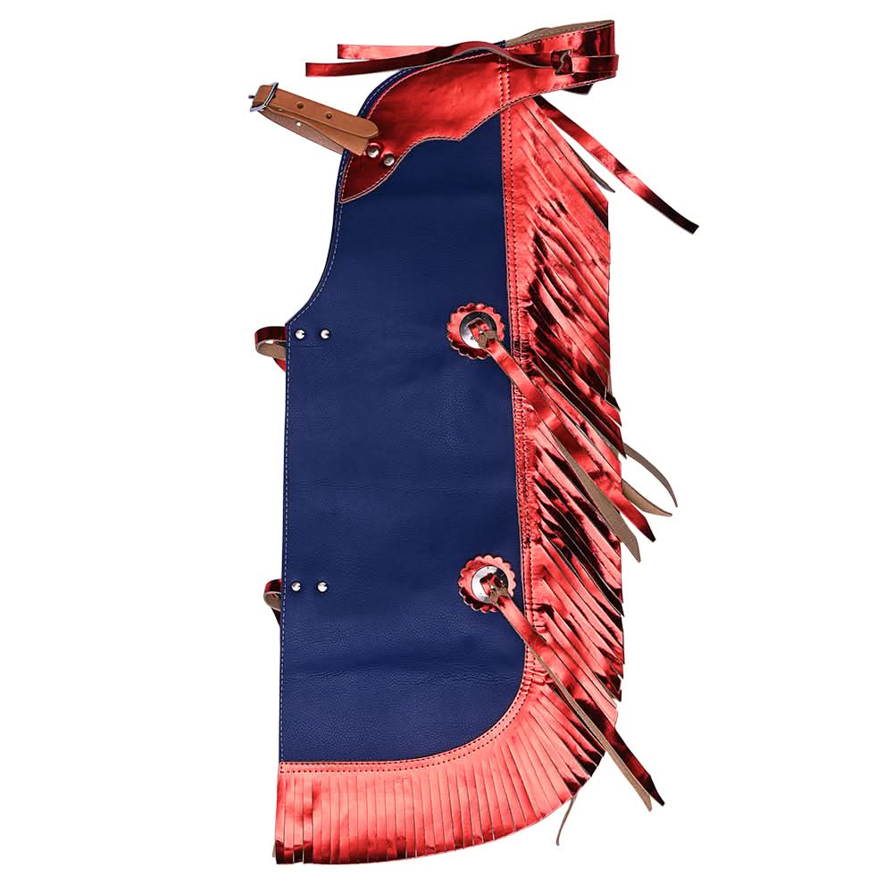 Hilason Western Pro Rodeo Bull Riding Chaps Leather Youth Kid