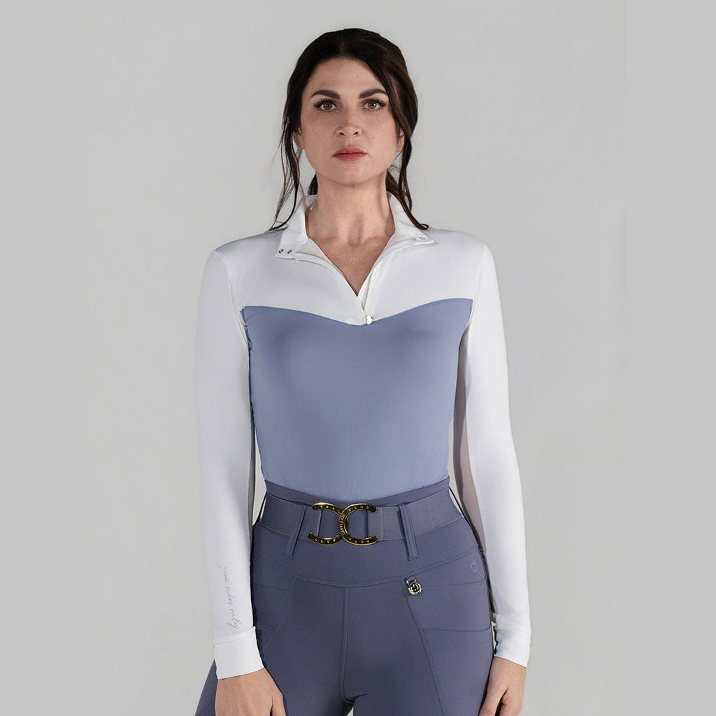 Dapplebay Lady 1/4 Zip LS Show Top-Moonrise