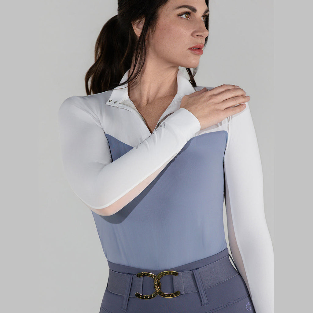 Dapplebay Lady 1/4 Zip LS Show Top-Moonrise