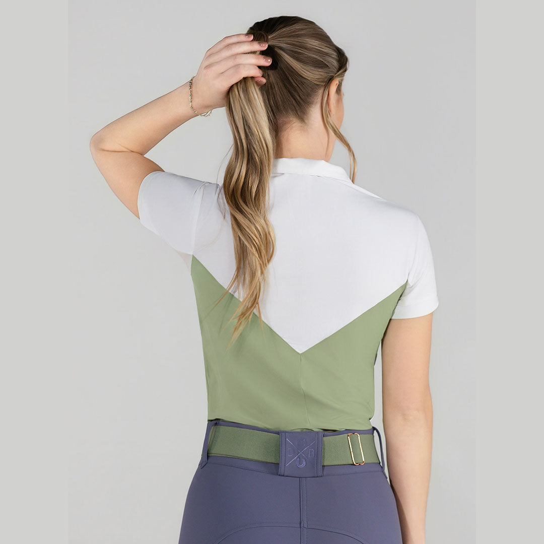 Dapplebay Lady 1/4 Zip SS Show Top-Sage