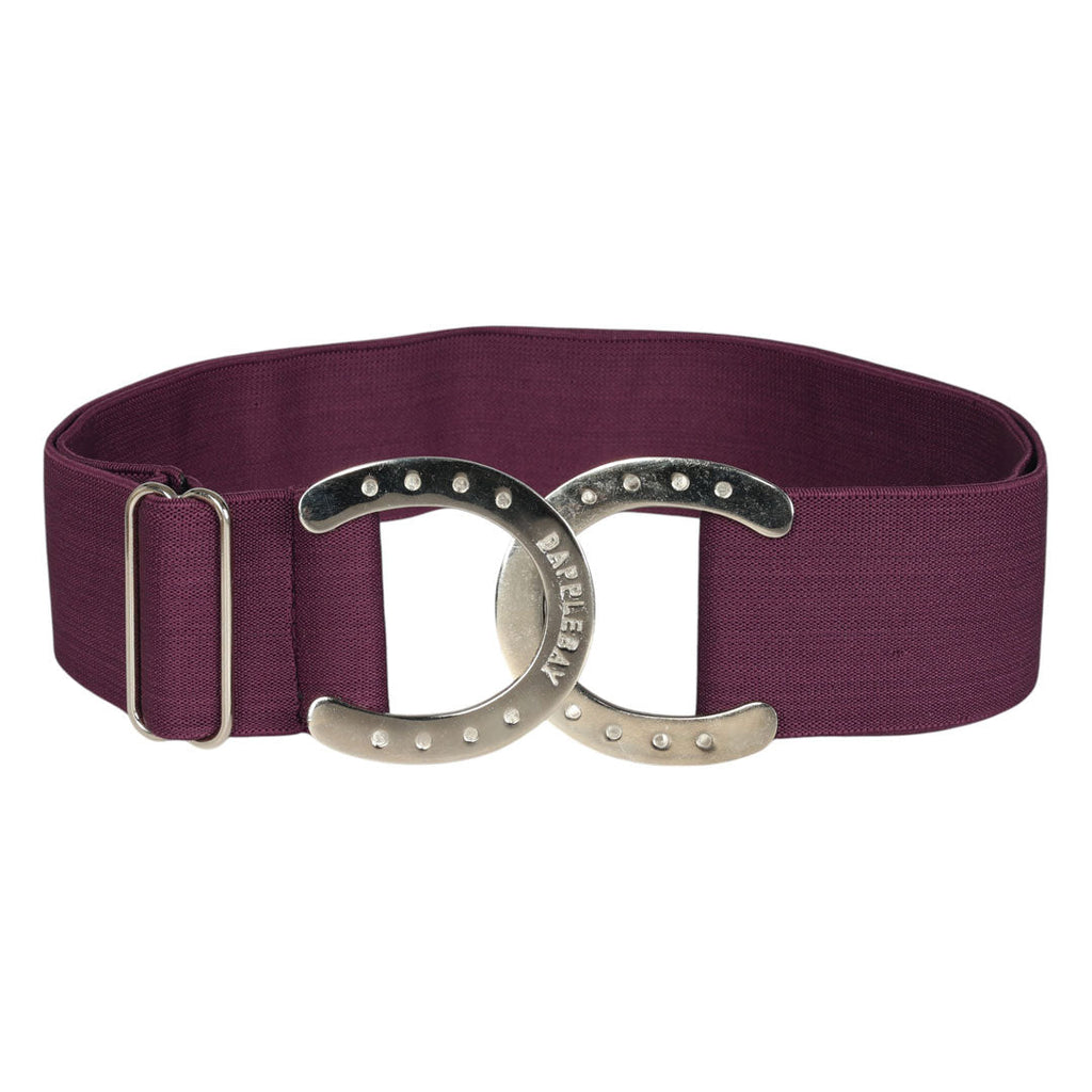 Dapplebay Horse Shoe Elastic Belt-Plum