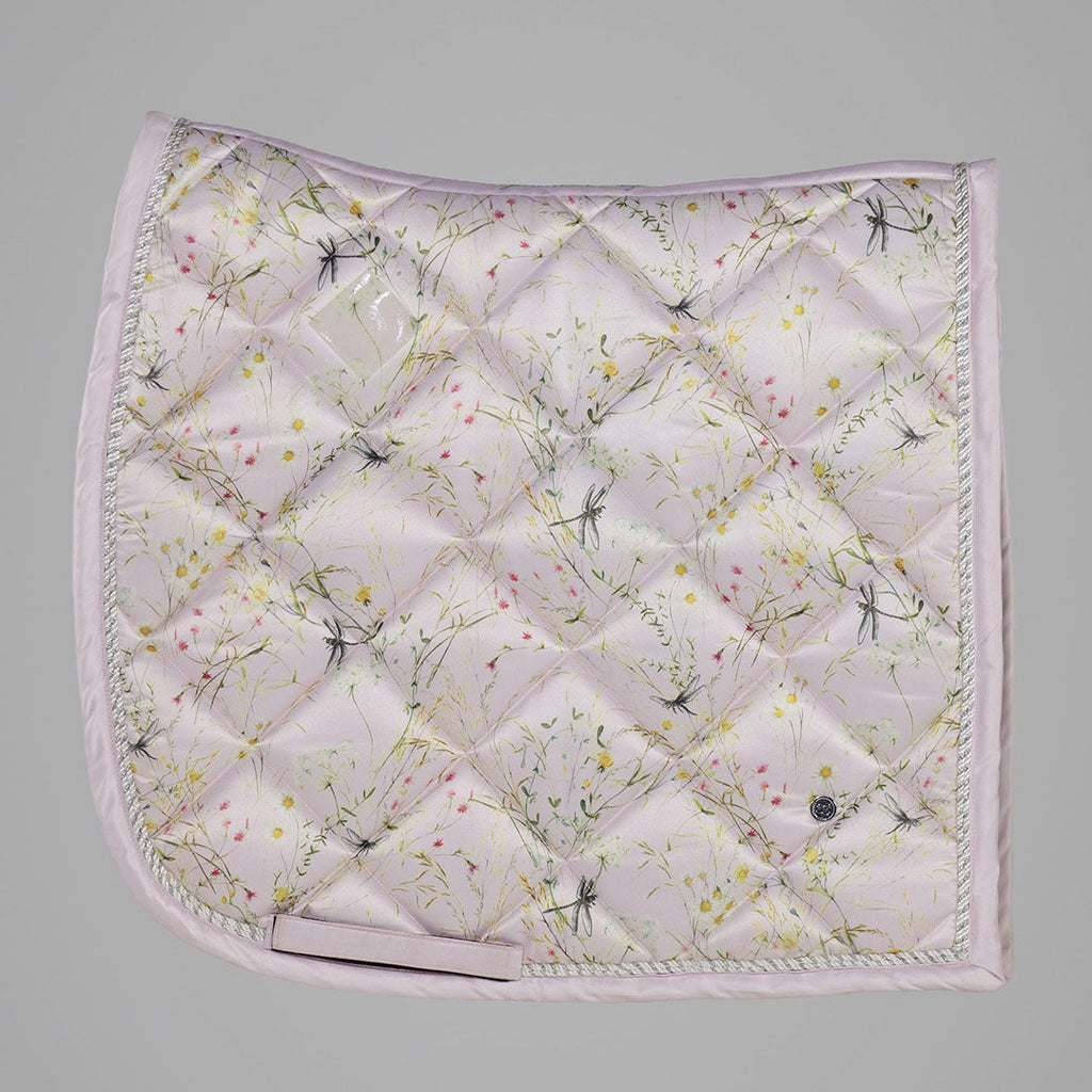 Dapplebay Dragonfly Meadow Dressage Saddle Pad-Light Pink