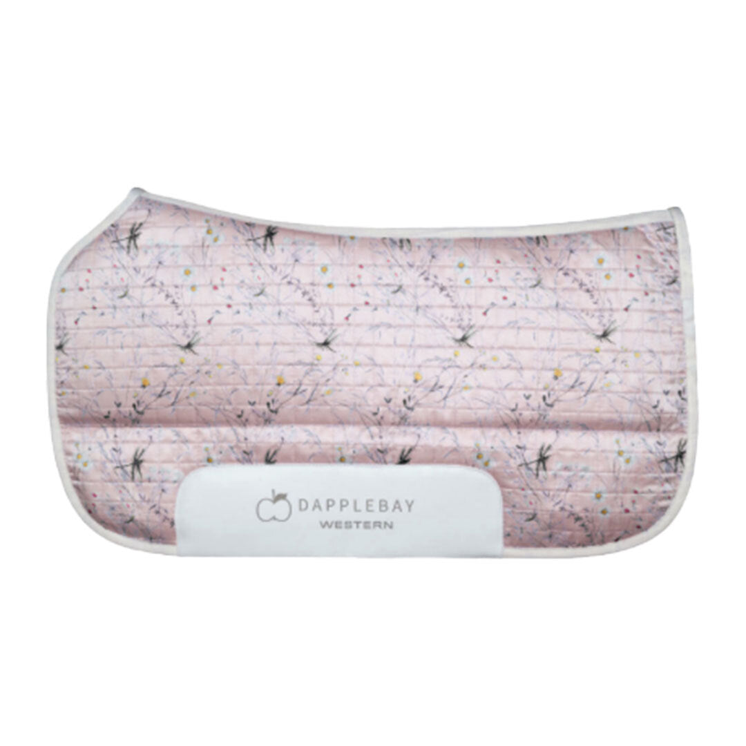 Dapplebay Dragonfly Meadow Western Saddle Pad-Light Pink