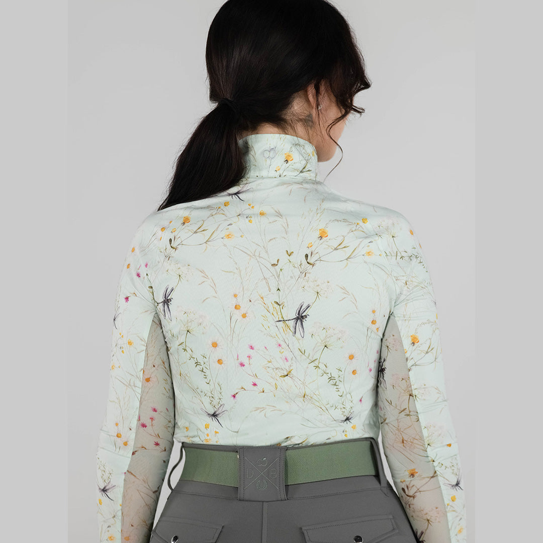 Dapplebay Dragonfly Meadow 1/4 Zip Riding Top - Long Sleeve