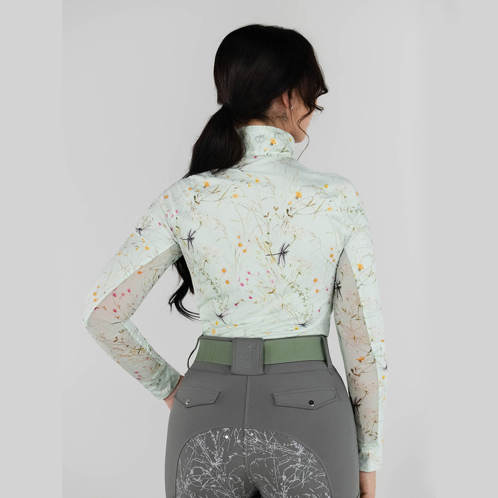 Dapplebay Dragonfly Meadow 1/4 Zip Riding Top - Long Sleeve