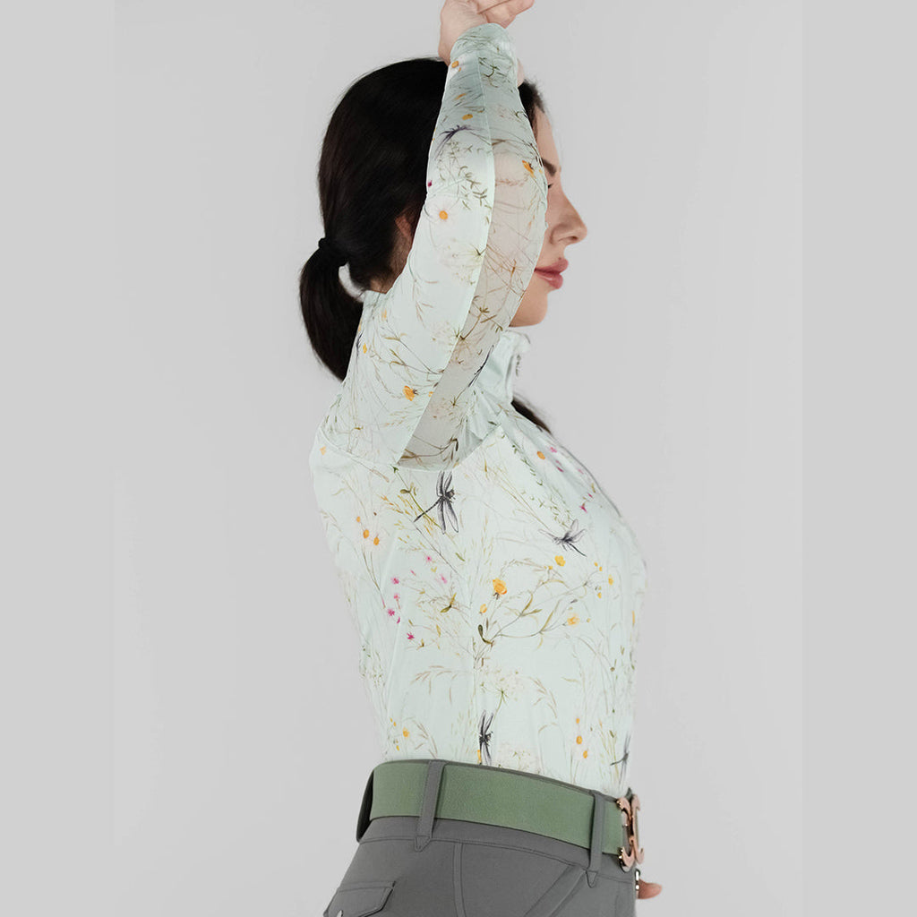 Dapplebay Dragonfly Meadow 1/4 Zip Riding Top - Long Sleeve