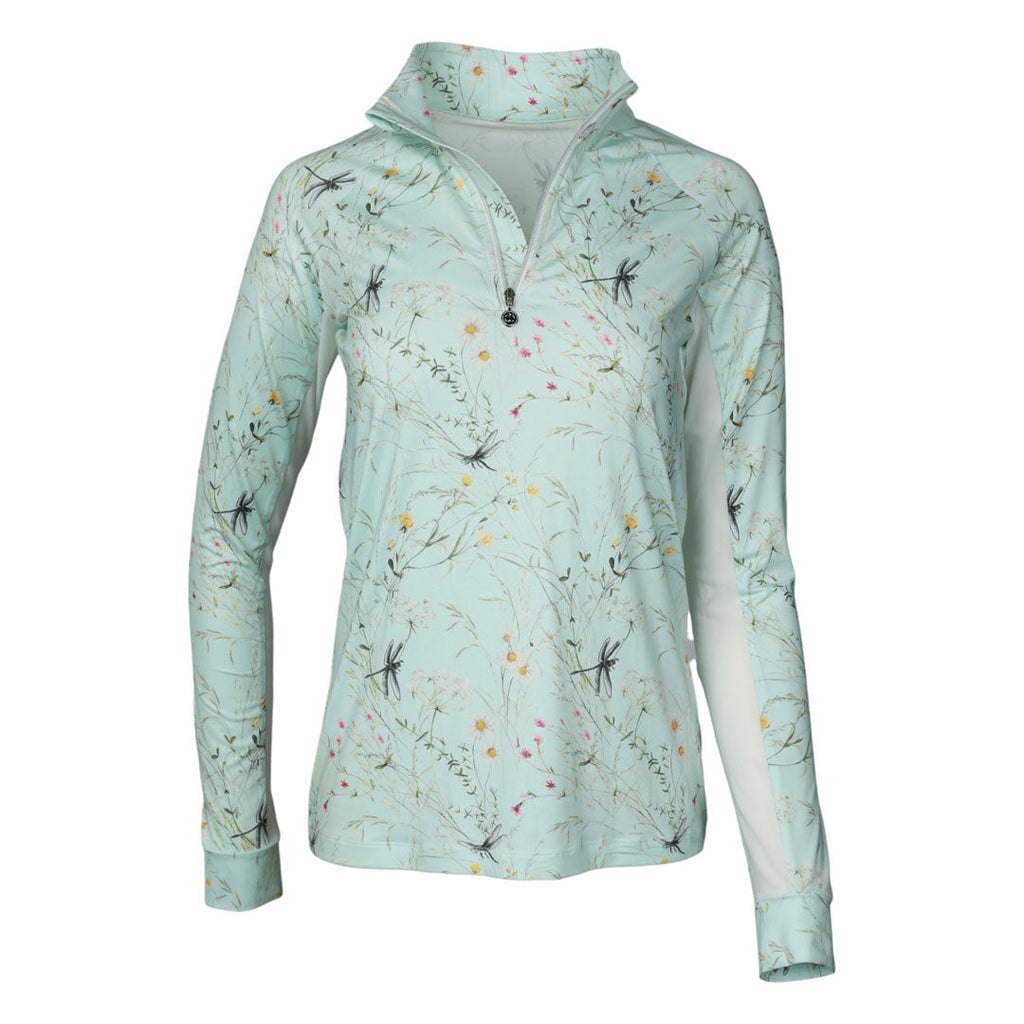 Dapplebay Dragonfly Meadow 1/4 Zip Riding Top - Long Sleeve