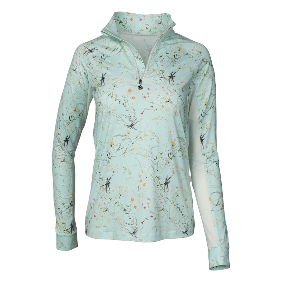 Dapplebay Dragonfly Meadow 1/4 Zip Riding Top - Long Sleeve