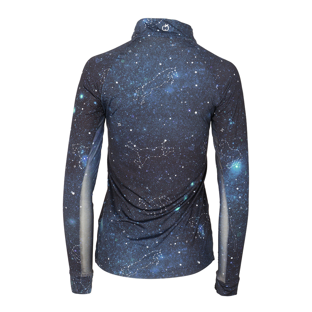 Dapplebay Midnight Constellation Ladies 1/4 Zip Riding Top