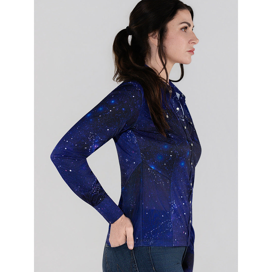 Dapplebay Constellation Western Shirt-Navy/Multi
