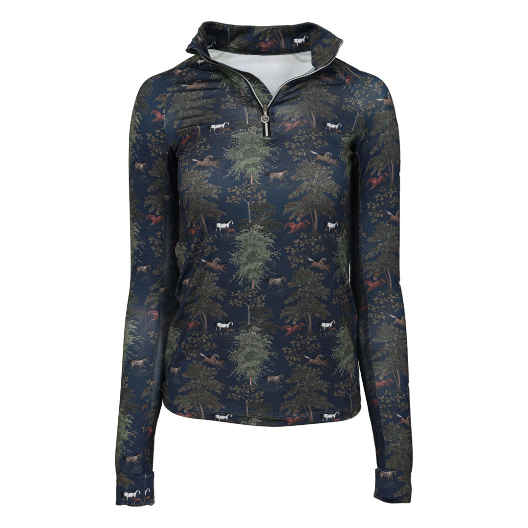 Dapplebay Autumn Toile 1/4 Zip Riding Top