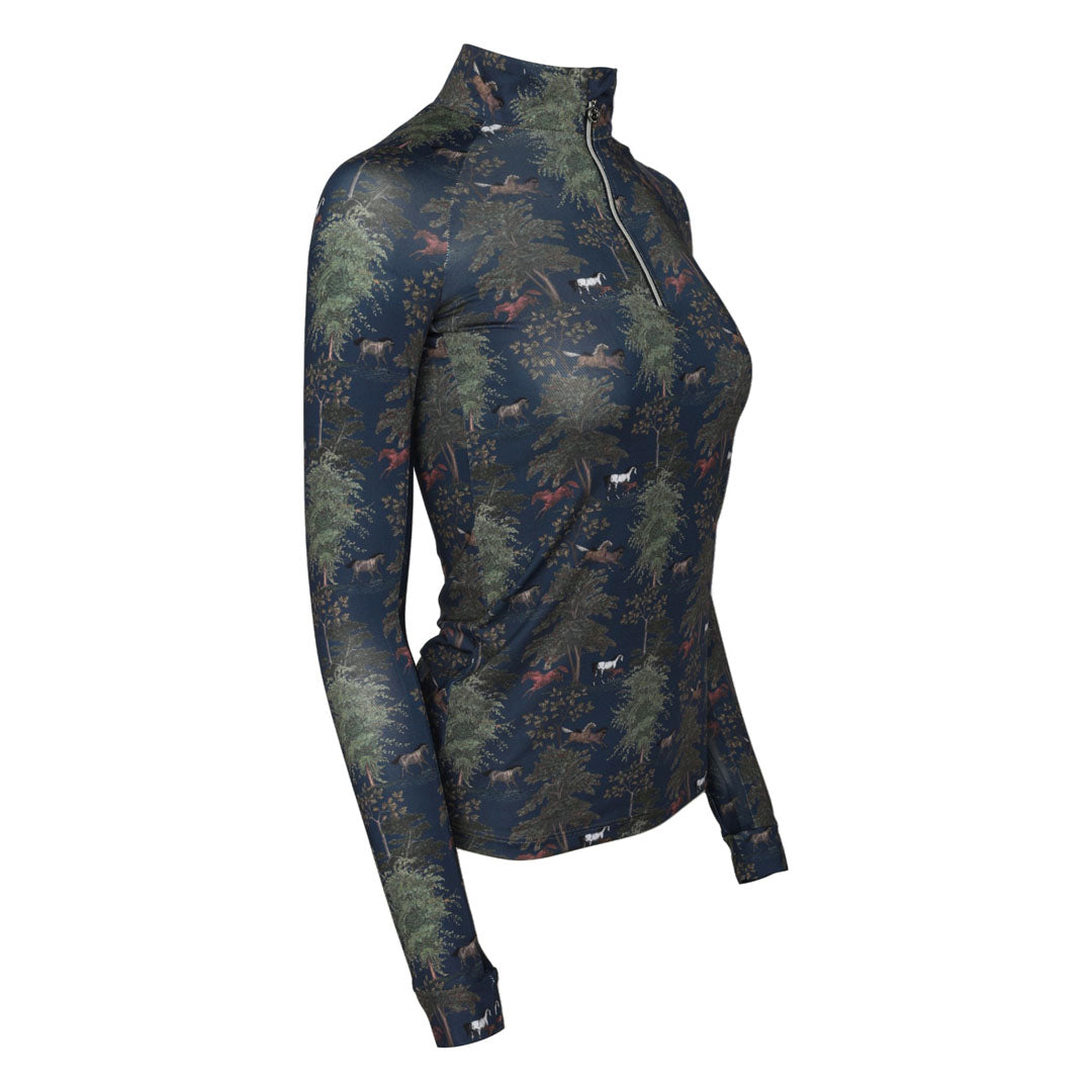 Dapplebay Autumn Toile 1/4 Zip Riding Top