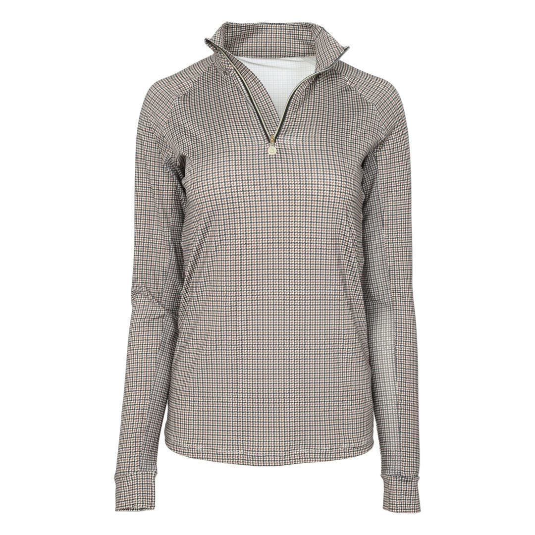 Dapplebay Bay Houndstooth 1/4 Zip Riding Top