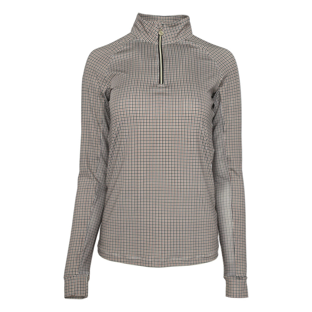 Dapplebay Bay Houndstooth 1/4 Zip Riding Top